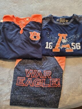 3 Ladies Auburn War Eagle Tees Various Brands Size S/M EUC College Sports Comfy
